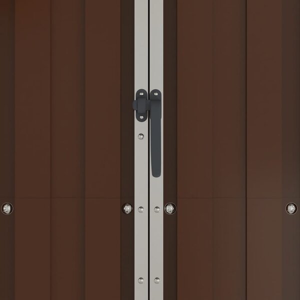Barna horganyzott acél kerti fészer 116x45x175 cm