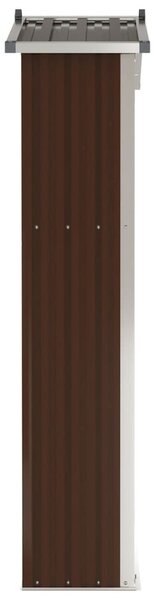 Barna horganyzott acél kerti fészer 116x45x175 cm