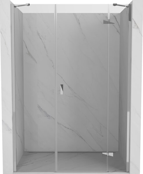 Mexen Mist-H, egyszárnyú zuhanyajtó jobb oldali 120 cm, átlátszó üveg, króm profil, 8A5-120-001-01-00-P