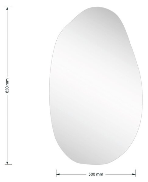 Keret nélküli fali tükör, 2 20773, 50x1.2x85cm