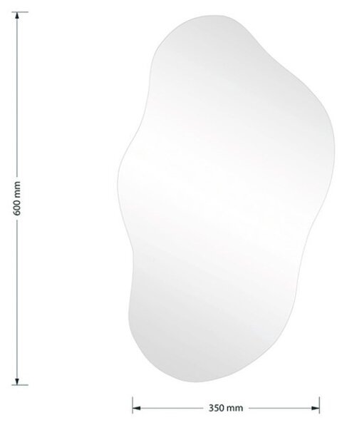 Szabálytalan fali tükör, 2 20771, 35x1x60cm
