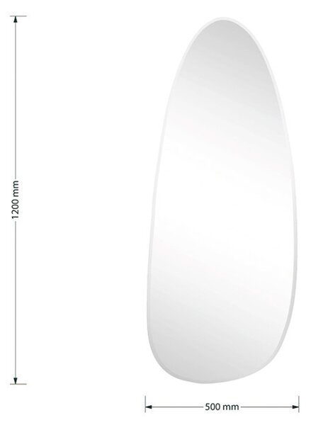 Szabálytalan fali tükör, 3 20770, 50x1x120cm