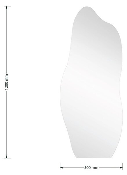 Szabálytalan fali tükör, 1 20772, 50x1x120cm