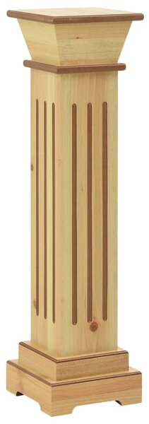 Klasszikus faszínű MDF szögletes oszlop virágállvány 17x17x66cm