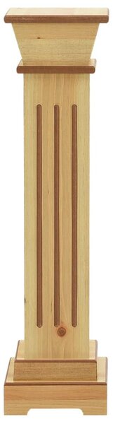 Klasszikus faszínű MDF szögletes oszlop virágállvány 17x17x66cm