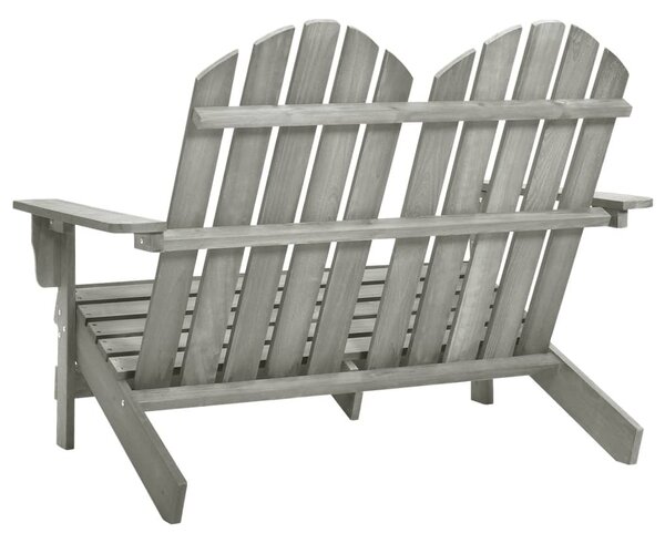Kétszemélyes szürke tömör fenyőfa kerti adirondack szék