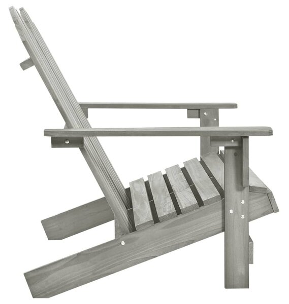 Kétszemélyes szürke tömör fenyőfa kerti adirondack szék