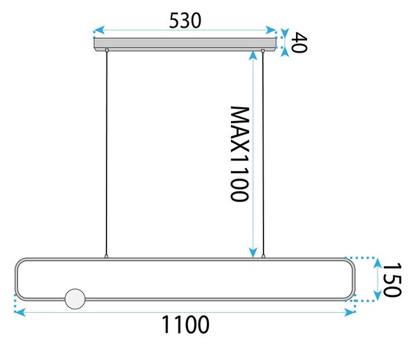 LED Lámpa G123-CP BLACK