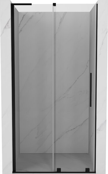 Mexen Velar L, tolózuhanyajtó nyitáshoz 90 cm, 8 mm átlátszó üveg, fekete matt, 871-090-003-01-70