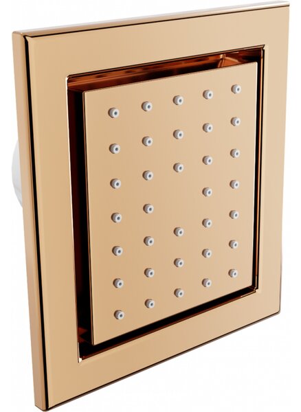 Mexen - feltételes zuhanyfej, négyzet, 130x120 mm, rózsaszín-arany, 79365-60