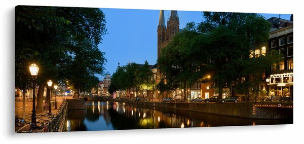Éjszakai történelmi város képe (120x50 cm)