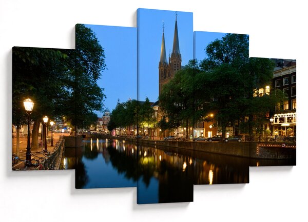 Éjszakai történelmi város képe (150x105 cm)