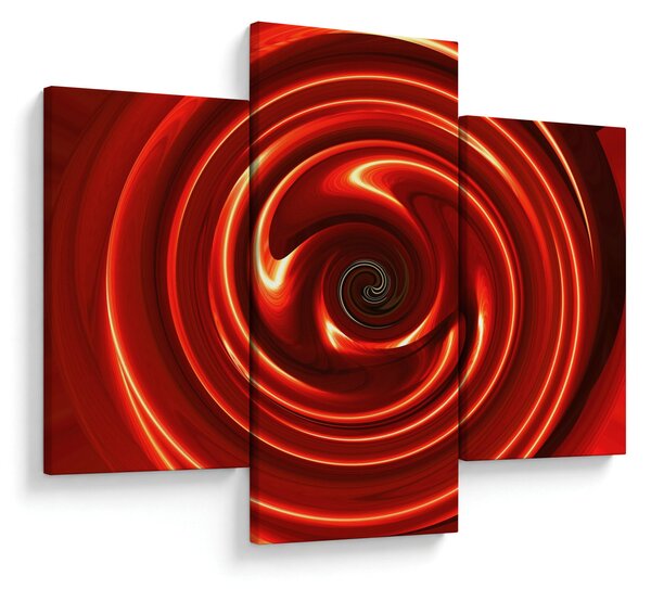 Absztrakt kép - piros spirál (90x60 cm)