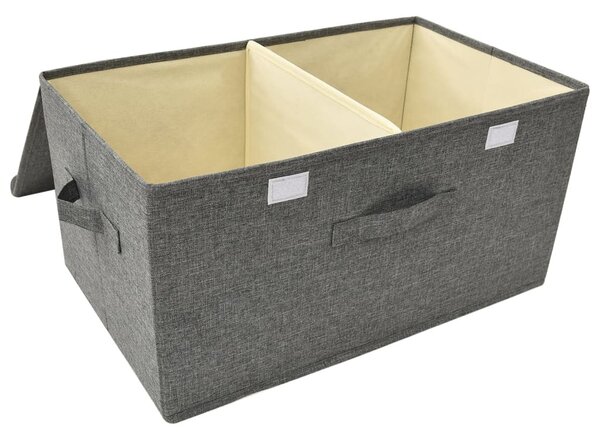 2 db antracitszürke szövet tárolódoboz 50 x 30 x 25 cm
