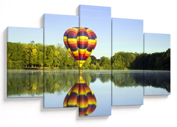Hőlégballon a tónál képe (150x105 cm)