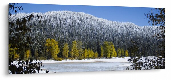 Kép - havas hegyek télen (120x50 cm)