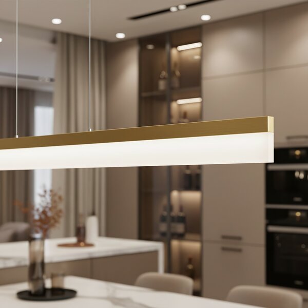 Mennyezeti lámpa LED APP1694-CP 120 cm Brush Gold