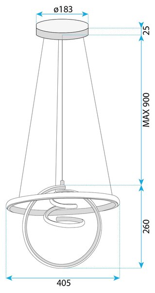 LED függőlámpa G066-CP Gold