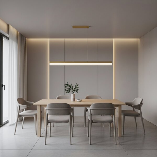 Mennyezeti lámpa LED APP1694-CP 120 cm Brush Gold
