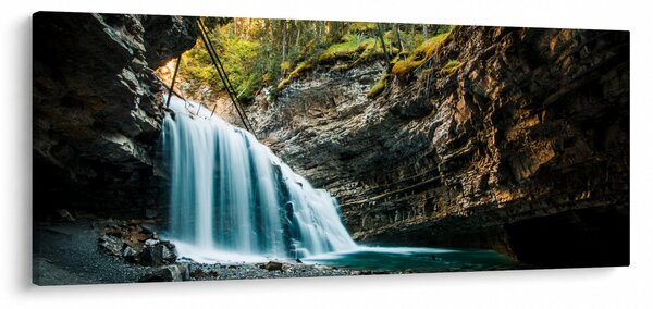 Erdei vízesés képe (120x50 cm)