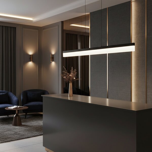 Mennyezeti lámpa LED APP1692-CP 120 cm Black