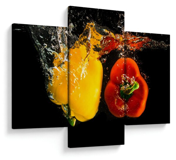 Kép - paprika a vízben (90x60 cm)