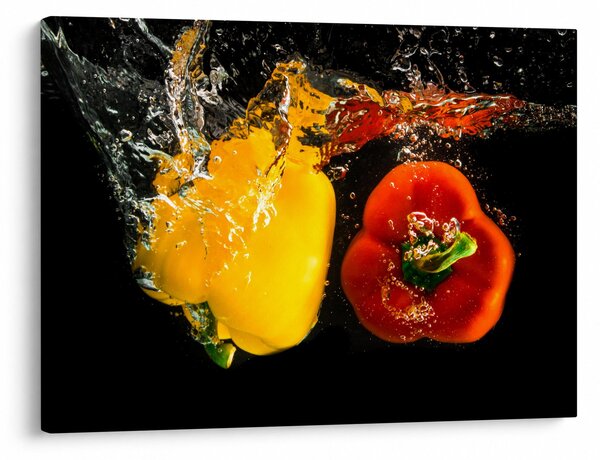 Kép - paprika a vízben (70x50 cm)