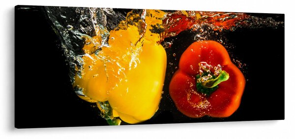 Kép - paprika a vízben (120x50 cm)