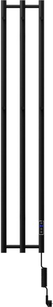 Mexen Pino, elektromos fűtőelem törülközőtartóval 1405x242 mm, 200 W, fekete, W301-1405-242-00-70