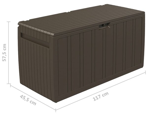 Barna párnatároló láda 117 x 45,5 x 57,5 cm 270 L