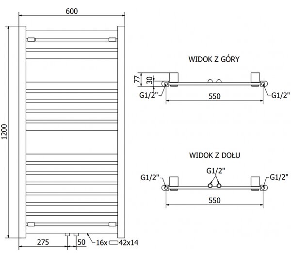 Mexen Uran, elektromos fűtőelem 1200x600 mm + fűtőrúd 600 W, fehér, W105-1200-600-2600-20