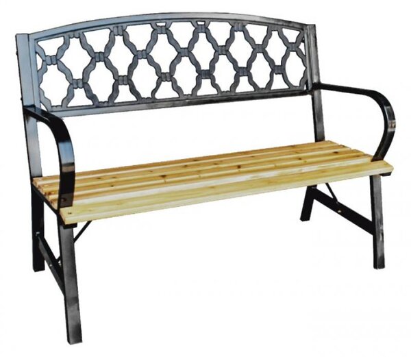Kerti pad fém vázzal 120x56x85 cm