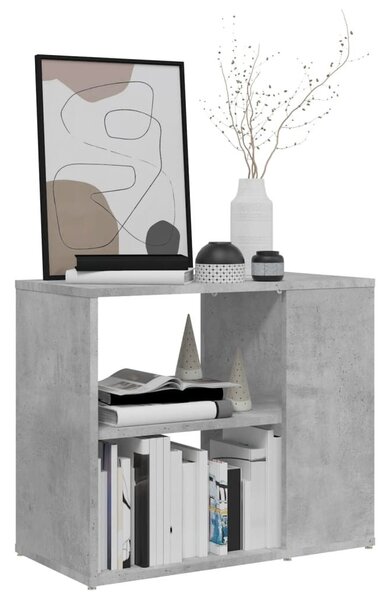 Betonszürke szerelt fa kisszekrény 60 x 30 x 50 cm