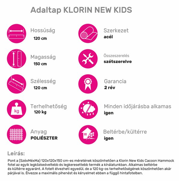 KONDELA Lógó hintaszék, világosszürke, KLORIN NEW KIDS
