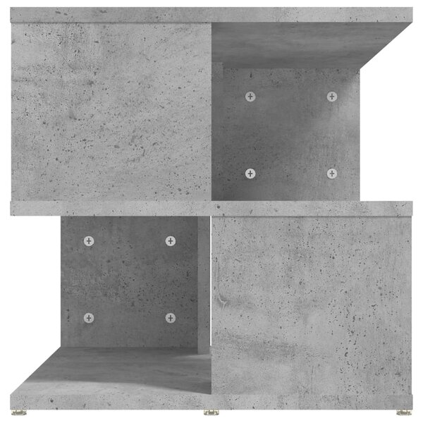 Betonszürke szerelt fa kisasztal 40 x 40 x 40 cm