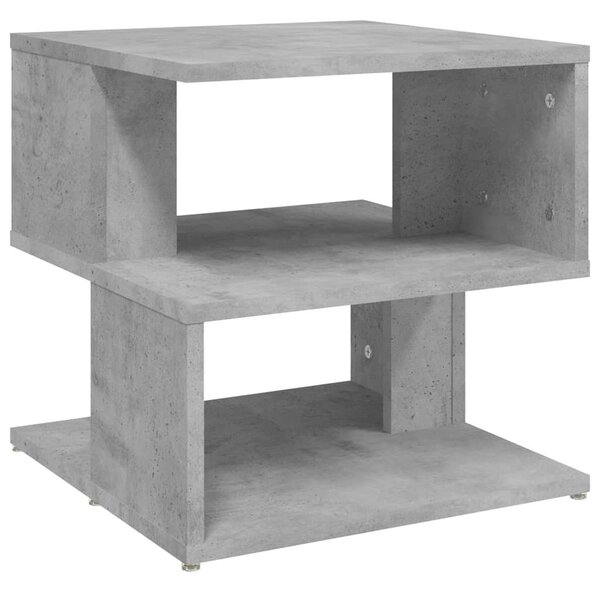 Betonszürke szerelt fa kisasztal 40 x 40 x 40 cm