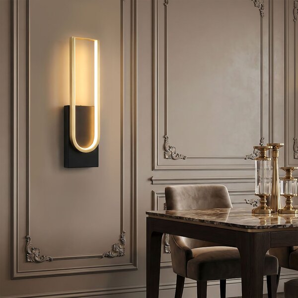 Fali lámpa LED APP1782-W Brush Gold/Black