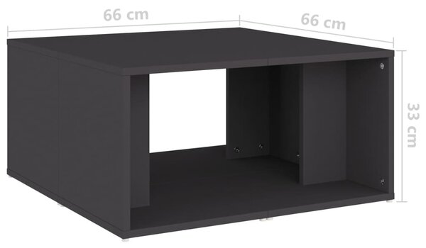4 db szürke szerelt fa dohányzóasztal 33 x 33 x 33 cm