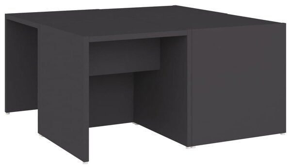 4 db szürke szerelt fa dohányzóasztal 33 x 33 x 33 cm