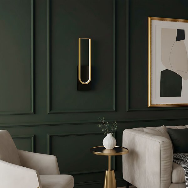 Fali lámpa LED APP1782-W Brush Gold/Black