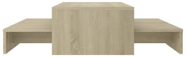 Szerelt fa rakásolható dohányzóasztalszett 100x100x26,5 cm
