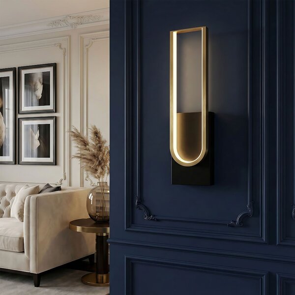 Fali lámpa LED APP1782-W Brush Gold/Black