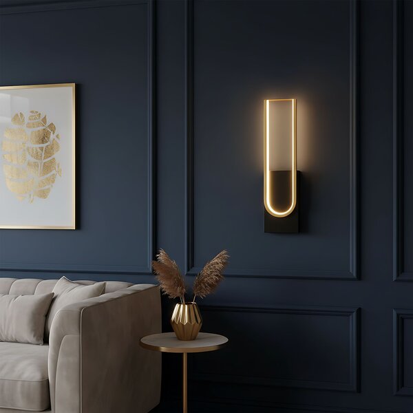 Fali lámpa LED APP1782-W Brush Gold/Black