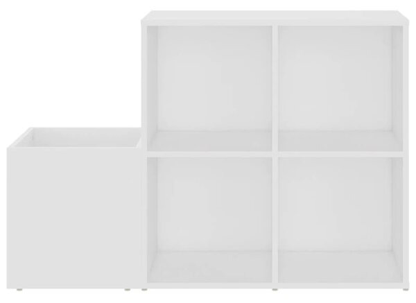 Fehér szerelt fa előszobai cipősszekrény 105 x 35,5 x 70 cm