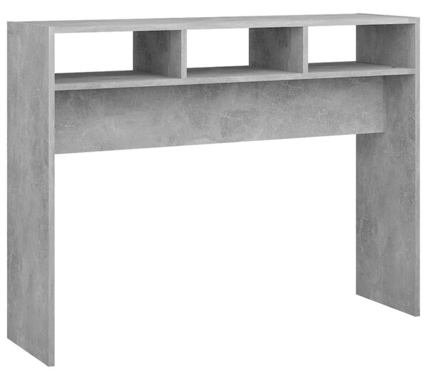 Betonszürke szerelt fa tálalóasztal 105 x 30 x 80 cm