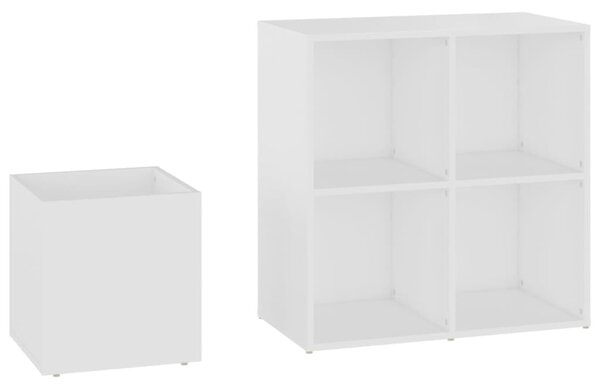 Fehér szerelt fa előszobai cipősszekrény 105 x 35,5 x 70 cm