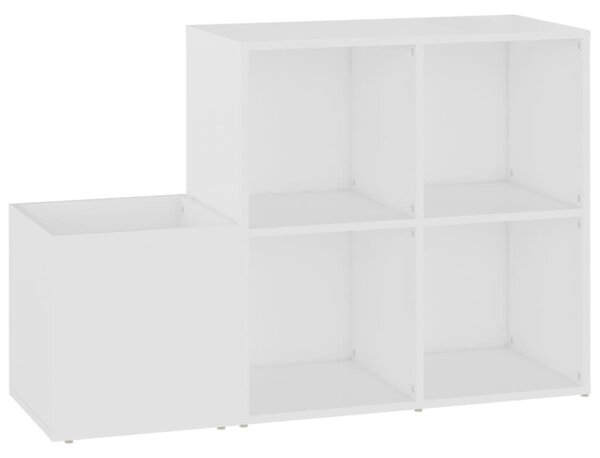 Fehér szerelt fa előszobai cipősszekrény 105 x 35,5 x 70 cm