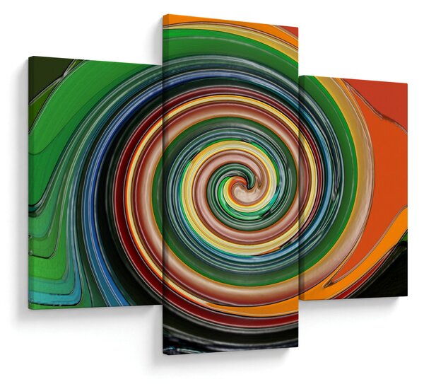 Absztrakt kép - színes spirál (90x60 cm)