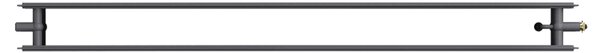 Mexen CVH20 Higiéniai lemezradiátor 600 x 2000 mm, alsó csatlakozás, 2198 W, antracit - W620H-060-200-66