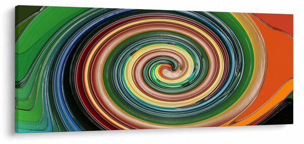 Absztrakt kép - színes spirál (120x50 cm)